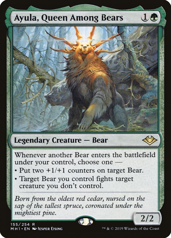 Ayula, Queen Among Bears [Modern Horizons] | Cards and Coasters CA