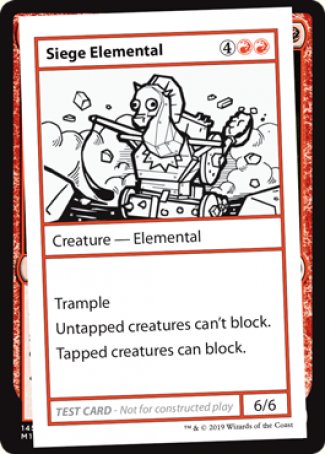 Siege Elemental (2021 Edition) [Mystery Booster Playtest Cards] | Cards and Coasters CA