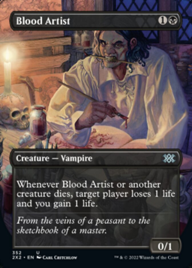 Blood Artist (Borderless Alternate Art) [Double Masters 2022] | Cards and Coasters CA