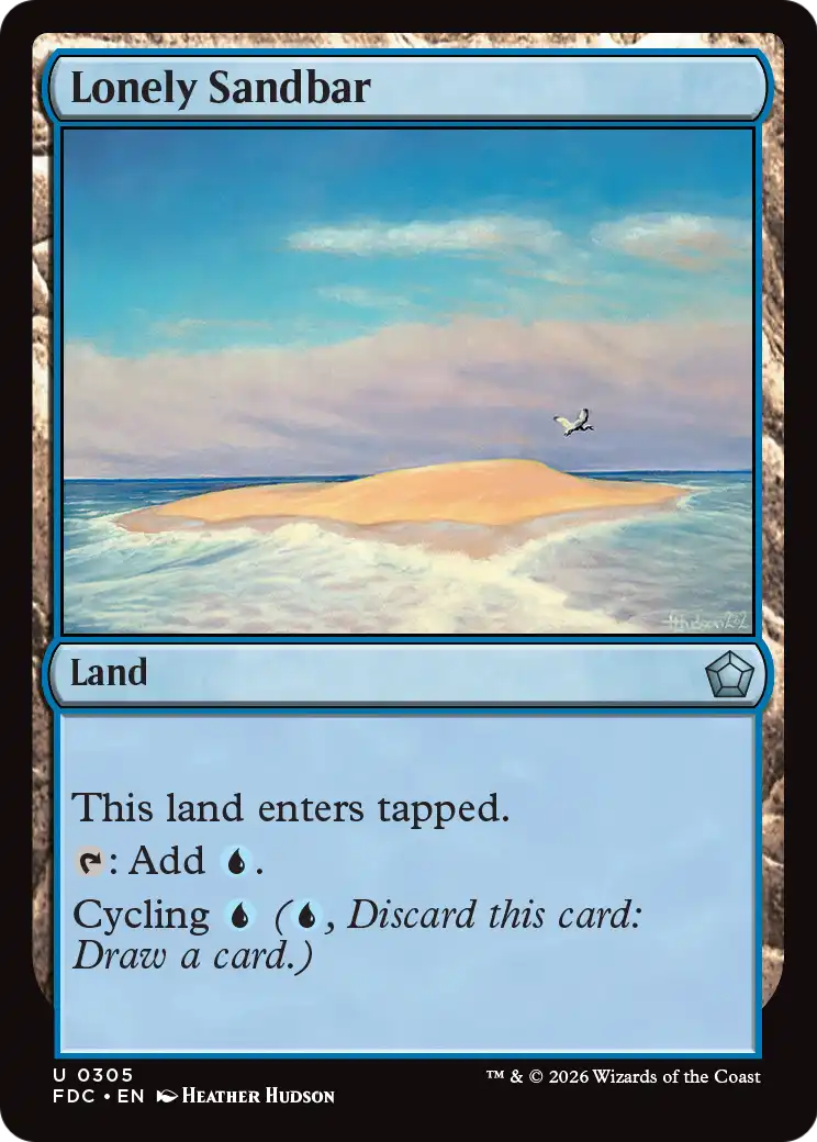 Lonely Sandbar [Foundations Commander] | Cards and Coasters CA