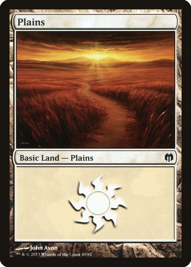 Plains (40) [Duel Decks: Heroes vs. Monsters] | Cards and Coasters CA