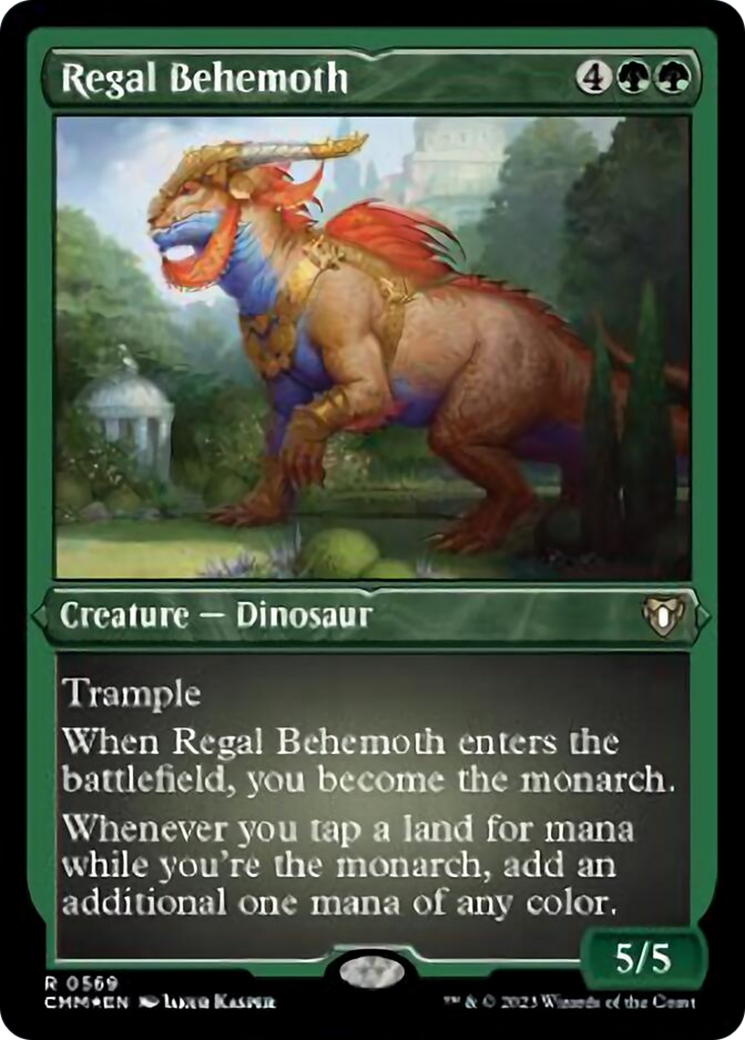 Regal Behemoth (Foil Etched) [Commander Masters] | Cards and Coasters CA