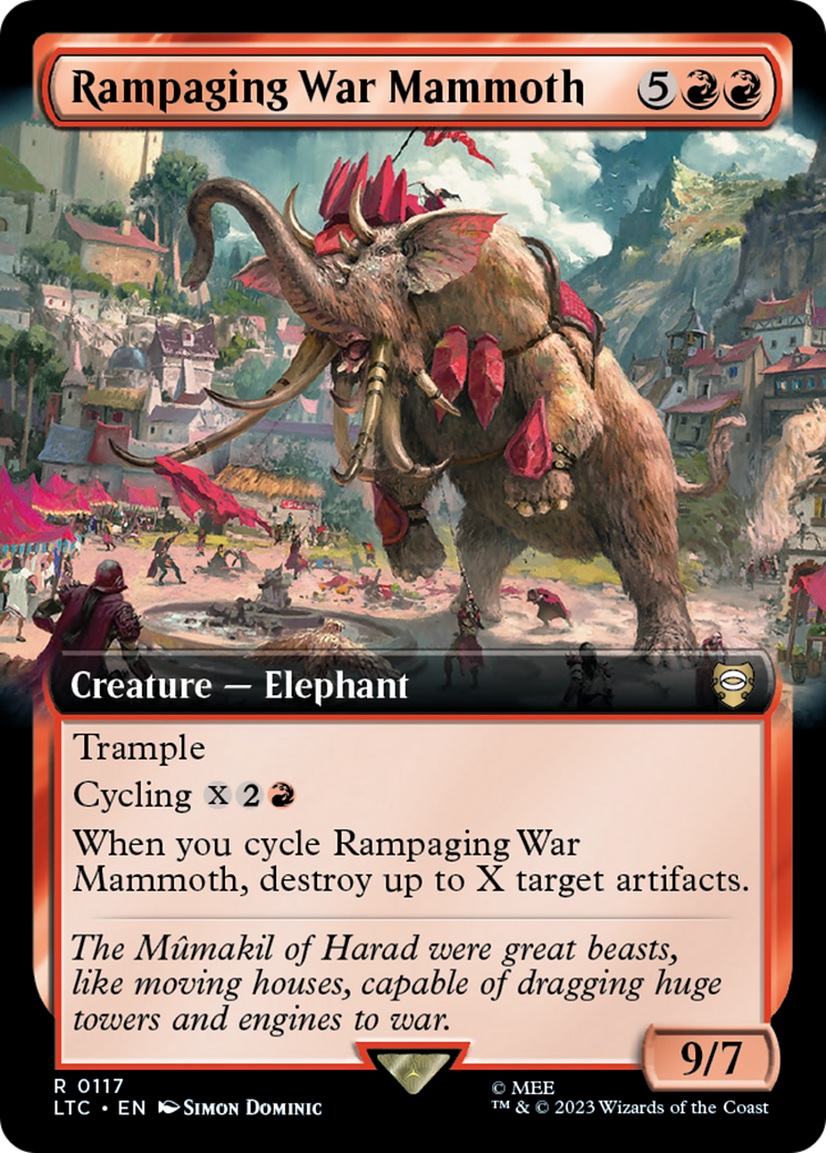 Rampaging War Mammoth (Extended Art) [The Lord of the Rings: Tales of Middle-Earth Commander] | Cards and Coasters CA