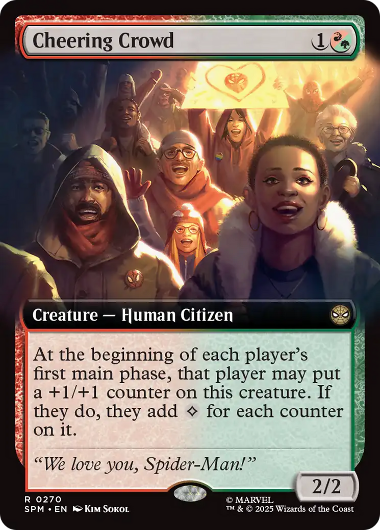 Cheering Crowd (Extended Art) [Marvel's Spider-Man] | Cards and Coasters CA