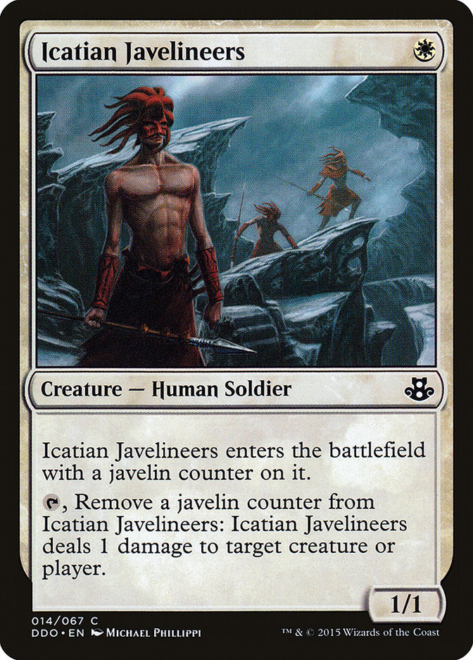 Icatian Javelineers [Duel Decks: Elspeth vs. Kiora] | Cards and Coasters CA