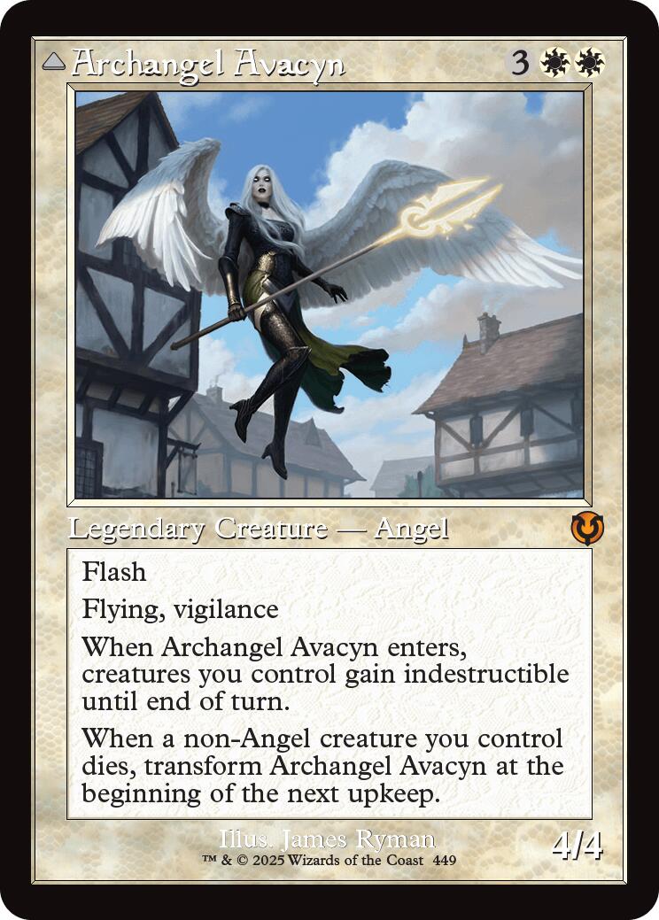 Archangel Avacyn // Avacyn, the Purifier (Retro Frame) [Innistrad Remastered] | Cards and Coasters CA