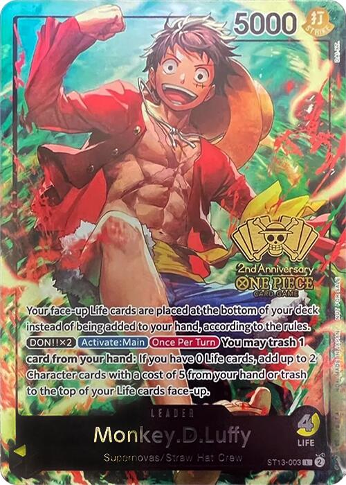 Monkey.D.Luffy (2nd Anniversary Tournament) [One Piece Promotion Cards] | Cards and Coasters CA