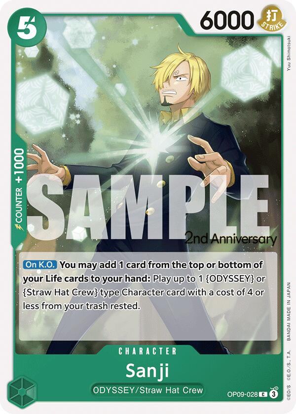 Sanji [Emperors in the New World: 2nd Anniversary Tournament Cards] | Cards and Coasters CA