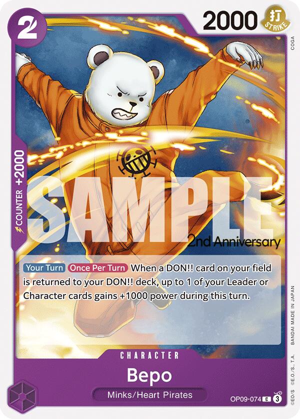 Bepo [Emperors in the New World: 2nd Anniversary Tournament Cards] | Cards and Coasters CA