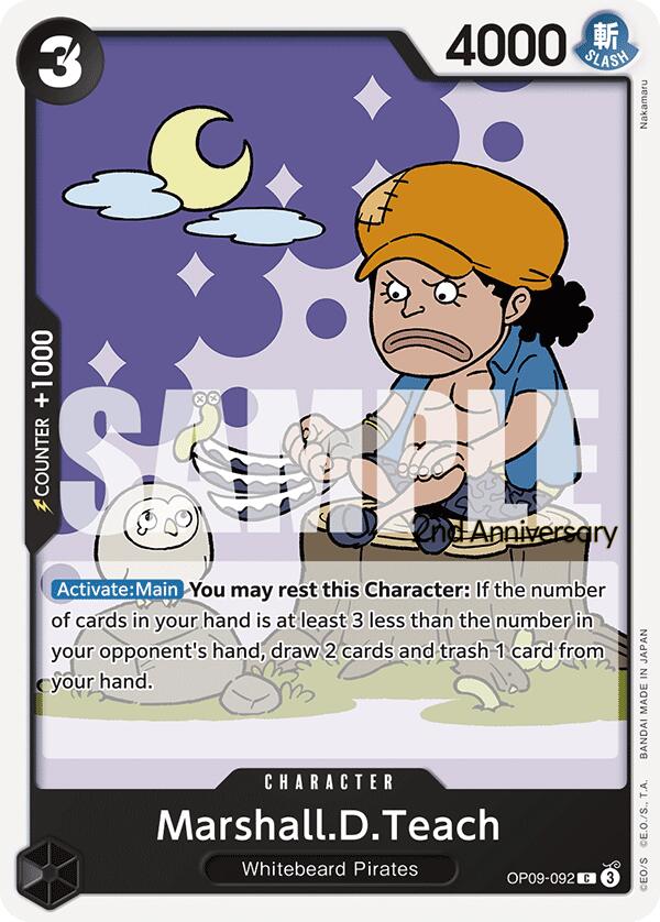 Marshall.D.Teach [Emperors in the New World: 2nd Anniversary Tournament Cards] | Cards and Coasters CA