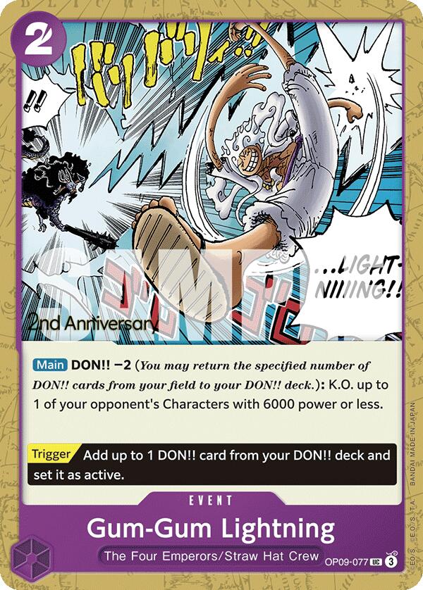 Gum-Gum Lightning [Emperors in the New World: 2nd Anniversary Tournament Cards] | Cards and Coasters CA