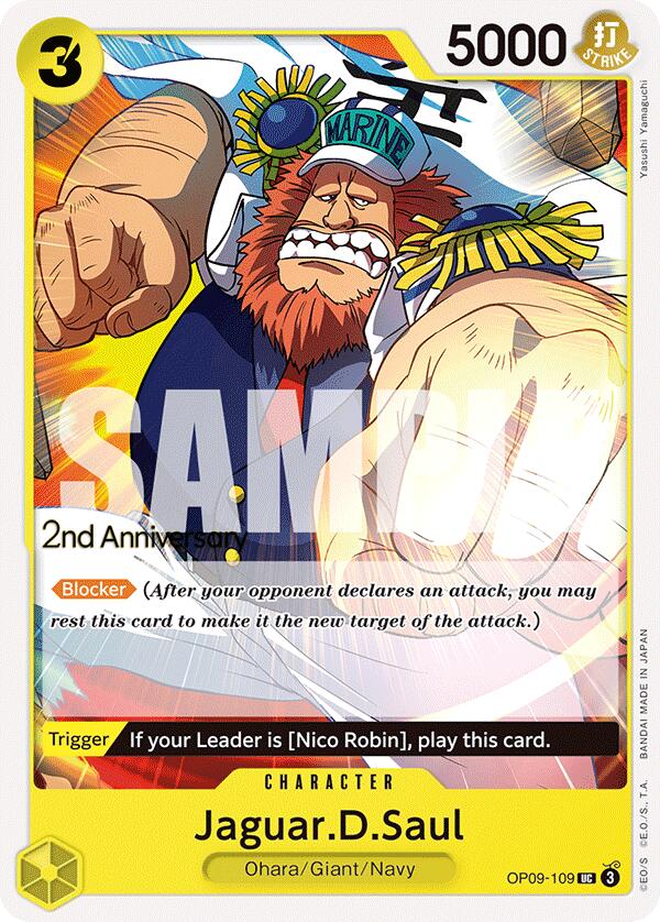 Jaguar.D.Saul [Emperors in the New World: 2nd Anniversary Tournament Cards] | Cards and Coasters CA