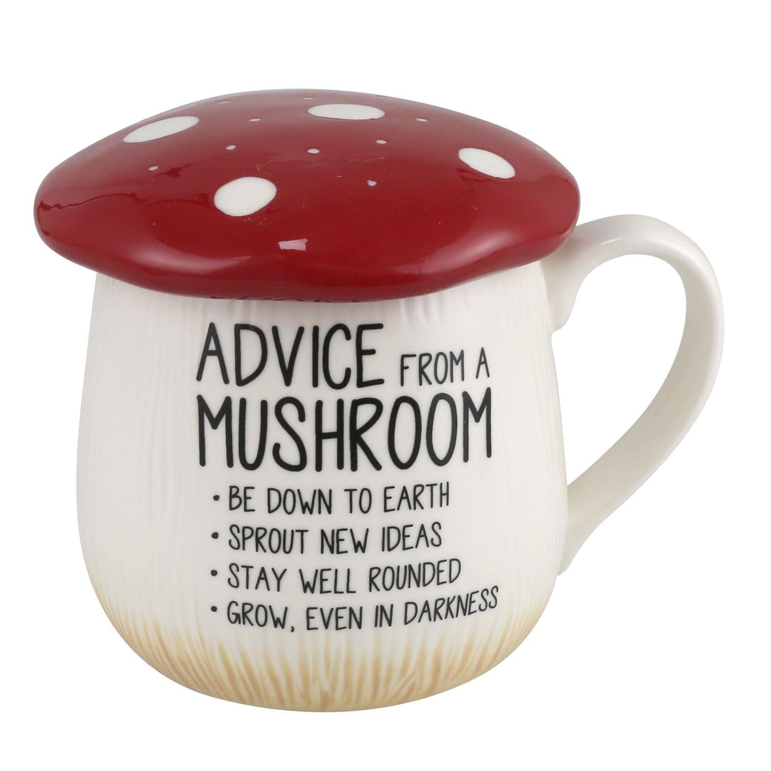 Mushroom Mug with Lid | Cards and Coasters CA