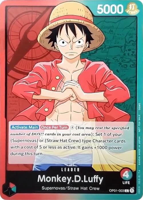 Monkey.D.Luffy [One Piece Demo Deck Cards] | Cards and Coasters CA