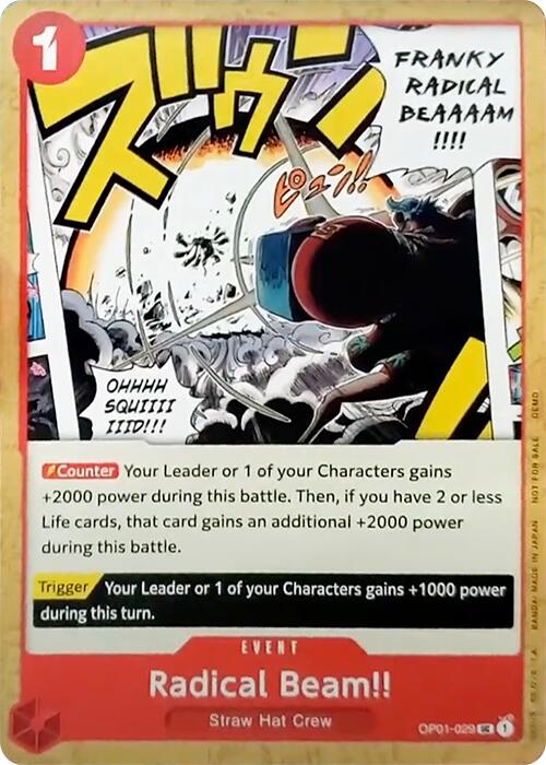 Radical Beam!! [One Piece Demo Deck Cards] | Cards and Coasters CA