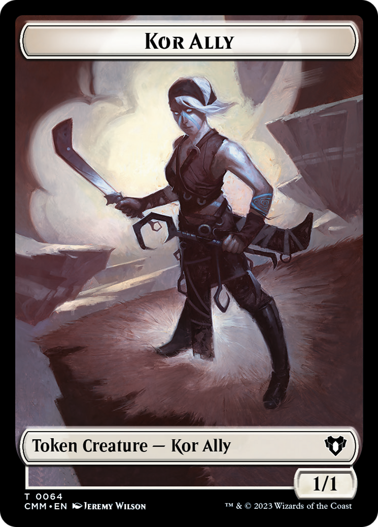 Wall // Kor Ally Double-Sided Token [Commander Masters Tokens] | Cards and Coasters CA