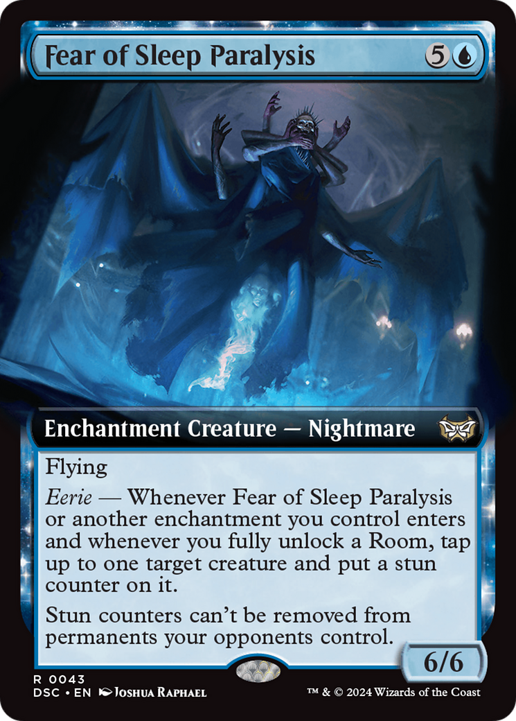 Fear of Sleep Paralysis (Extended Art) [Duskmourn: House of Horror Commander] | Cards and Coasters CA