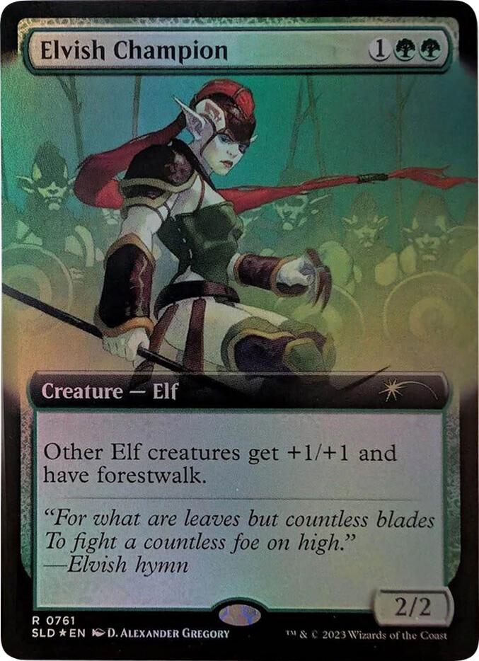 Elvish Champion (Extended Art) [Secret Lair Drop Series] | Cards and Coasters CA