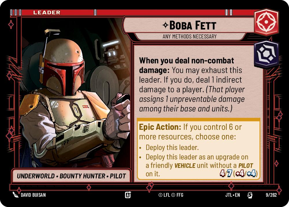 Boba Fett - Any Methods Necessary (009/262) (009/257) [Jump to Lightspeed] | Cards and Coasters CA