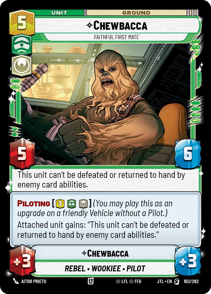 Chewbacca - Faithful First Mate (103/262) (103/257) [Jump to Lightspeed] | Cards and Coasters CA