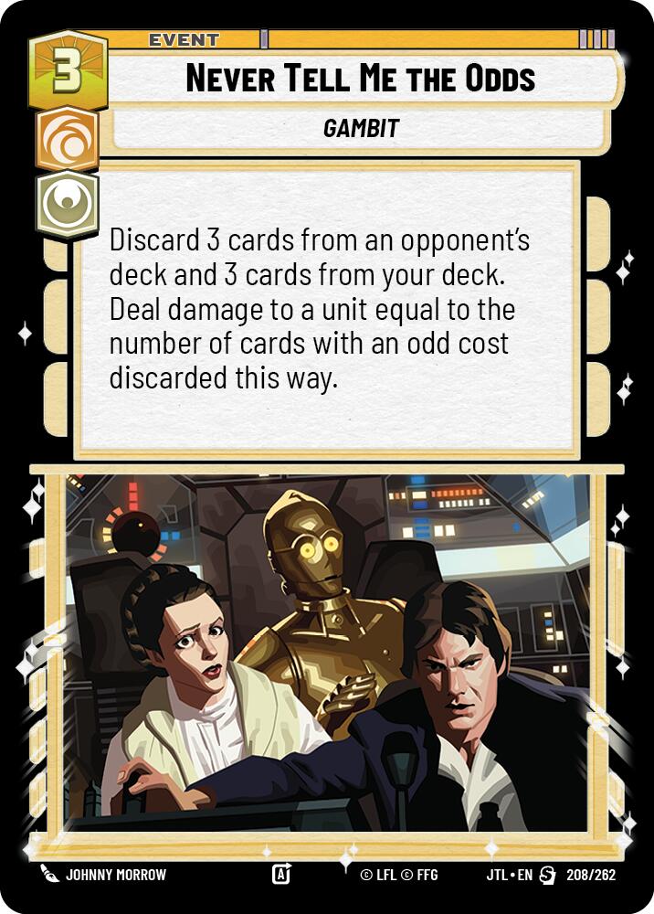 Never Tell Me the Odds (208/262) (208/257) [Jump to Lightspeed] | Cards and Coasters CA