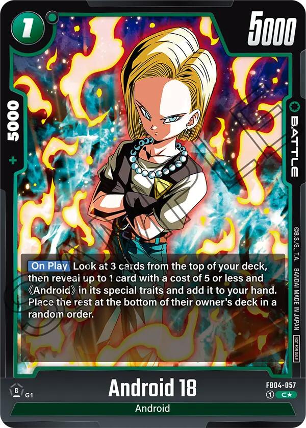 Android 18 (Tournament Pack 05) [Fusion World Tournament Cards] | Cards and Coasters CA