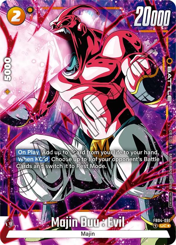 Majin Buu : Evil (FB04-091) (Tournament Pack -Winner- 05) [Fusion World Tournament Cards] | Cards and Coasters CA