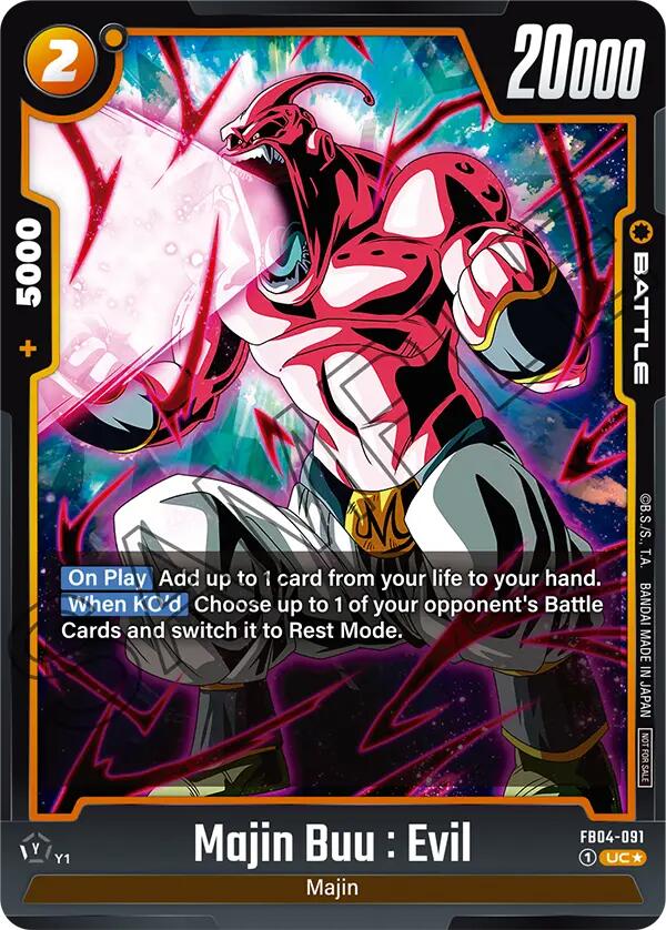 Majin Buu : Evil (FB04-091) (Tournament Pack 05) [Fusion World Tournament Cards] | Cards and Coasters CA