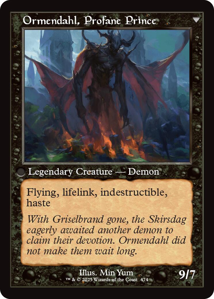 Westvale Abbey // Ormendahl, Profane Prince (Retro Frame) [Innistrad Remastered] | Cards and Coasters CA