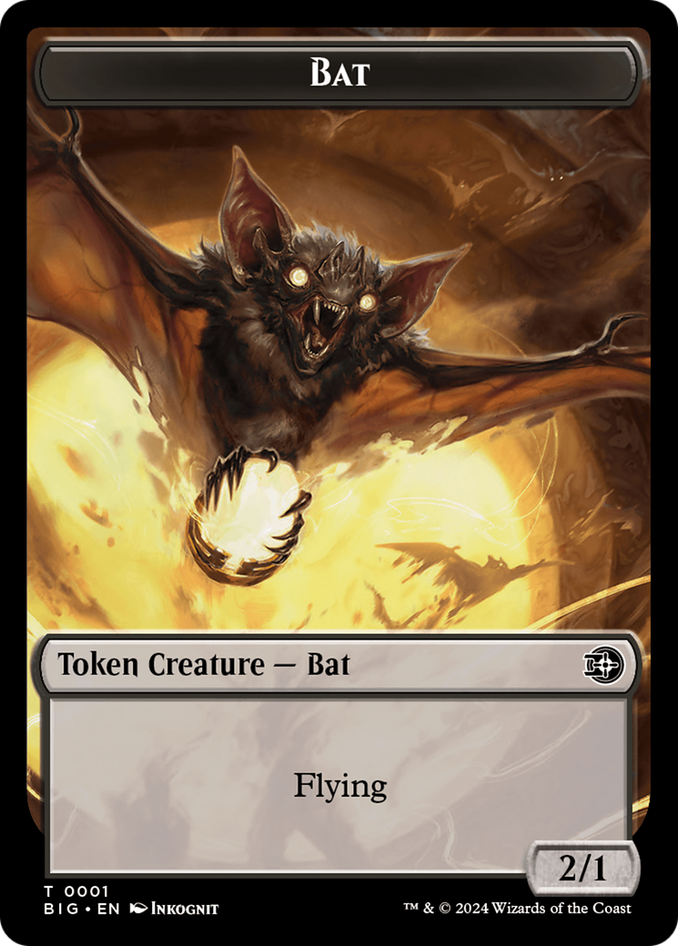 Bat Token [Outlaws of Thunder Junction: The Big Score Tokens] | Cards and Coasters CA