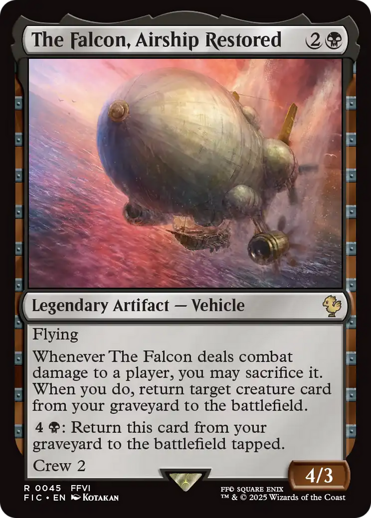 The Falcon, Airship Restored [FINAL FANTASY Commander] | Cards and Coasters CA