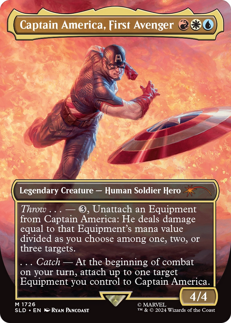 Captain America, First Avenger (Rainbow Foil) [Secret Lair Drop Series] | Cards and Coasters CA