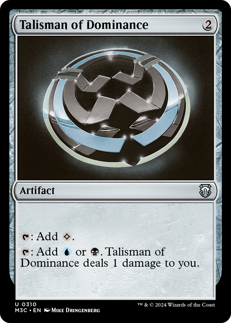 Talisman of Dominance (Ripple Foil) [Modern Horizons 3 Commander] | Cards and Coasters CA