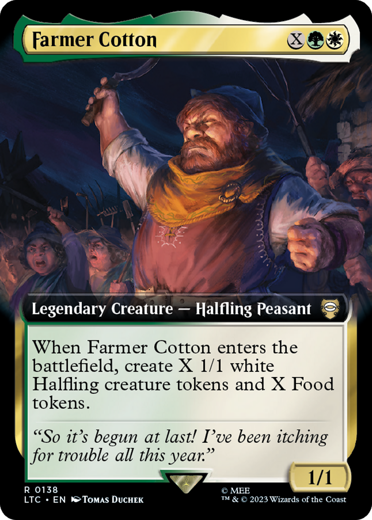 Farmer Cotton (Extended Art) [The Lord of the Rings: Tales of Middle-Earth Commander] | Cards and Coasters CA