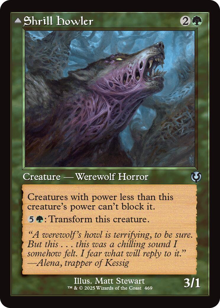 Shrill Howler // Howling Chorus (Retro Frame) [Innistrad Remastered] | Cards and Coasters CA