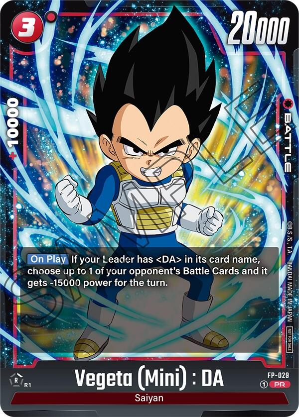 Vegeta (Mini) : DA - FP-029 [Fusion World Promotion Cards] | Cards and Coasters CA