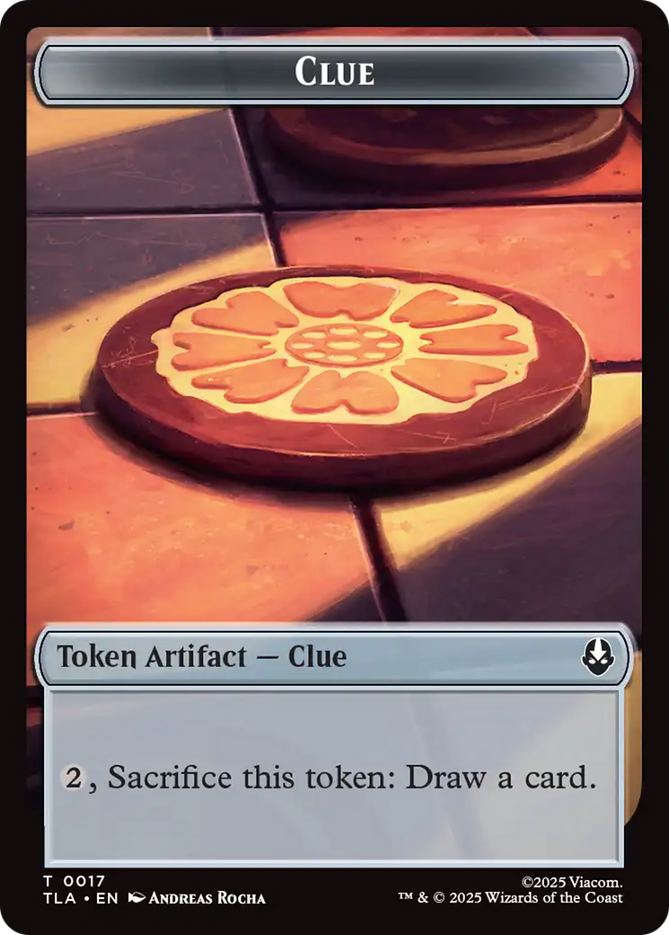 Monk // Clue (0017) Double-Sided Token [Avatar: The Last Airbender Tokens] | Cards and Coasters CA