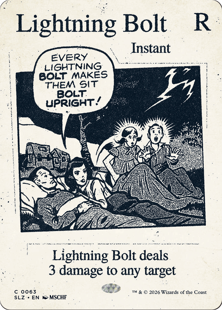 Lightning Bolt (0063) [Secret Lair x MSCHF: The Zeta Set] | Cards and Coasters CA
