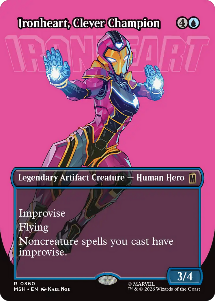 Ironheart, Clever Champion (Borderless) [Marvel Super Heroes] | Cards and Coasters CA