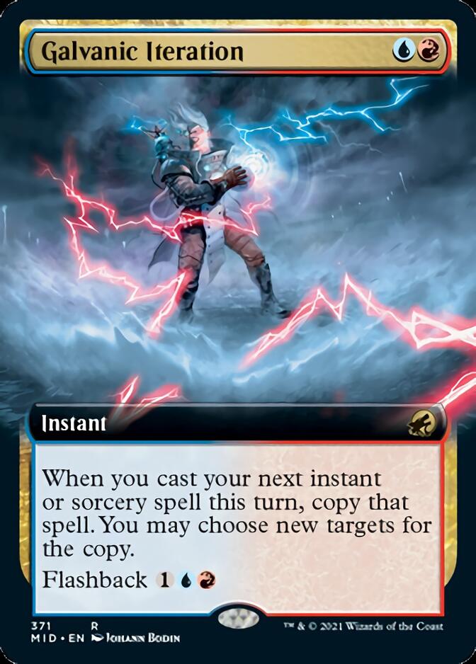 Galvanic Iteration (Extended Art) [Innistrad: Midnight Hunt] | Cards and Coasters CA