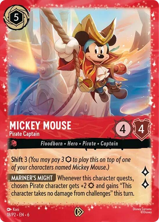 Mickey Mouse - Pirate Captain (18) [Promo Cards] | Cards and Coasters CA