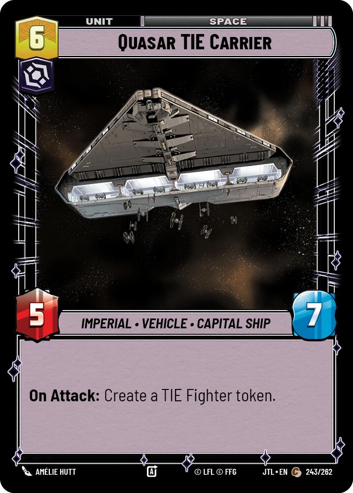 Quasar TIE Carrier (243/262) (243/257) [Jump to Lightspeed] | Cards and Coasters CA