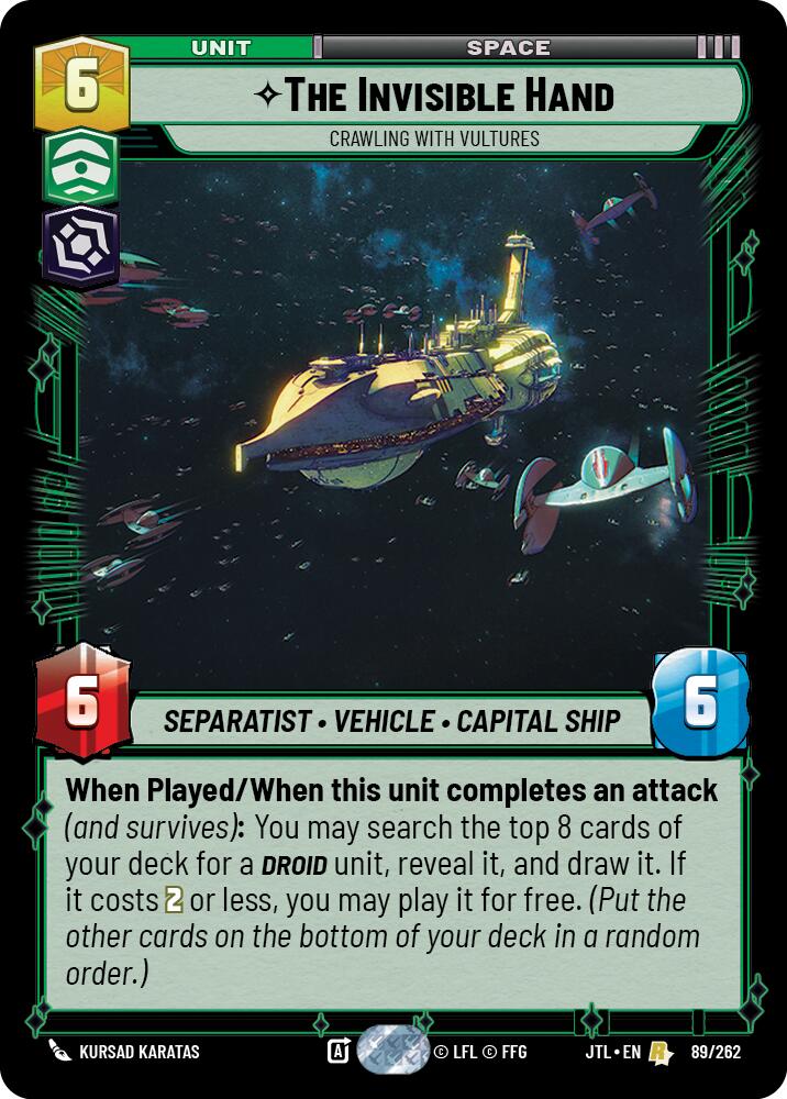 The Invisible Hand - Crawling With Vultures (089/262) (089/257) [Jump to Lightspeed] | Cards and Coasters CA