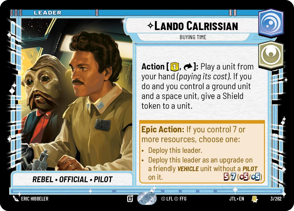 Lando Calrissian - Buying Time (003/262) (003/257) [Jump to Lightspeed] | Cards and Coasters CA