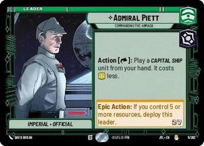 Admiral Piett - Commanding the Armada (005/257) [Jump to Lightspeed] | Cards and Coasters CA