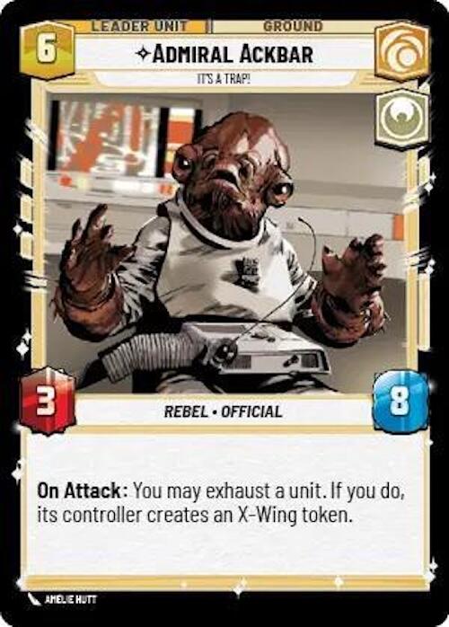 Admiral Ackbar - It's A Trap! (016/257) [Jump to Lightspeed] | Cards and Coasters CA