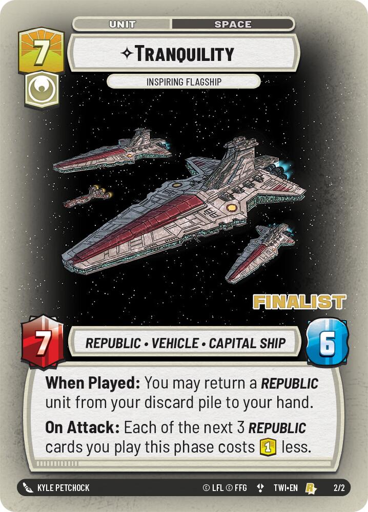 Tranquility - Inspiring Flagship (2/2) (Finalist) (2/2) [Store Showdown Promos] | Cards and Coasters CA
