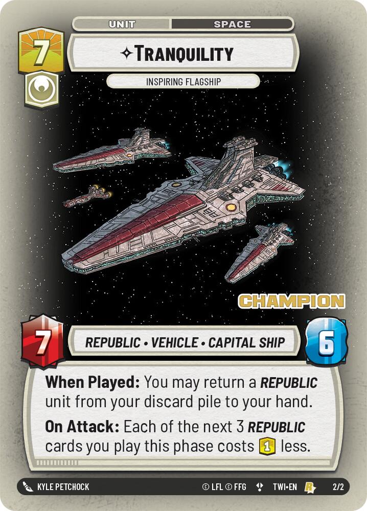 Tranquility - Inspiring Flagship (2/2) (Champion) (2/2) [Store Showdown Promos] | Cards and Coasters CA