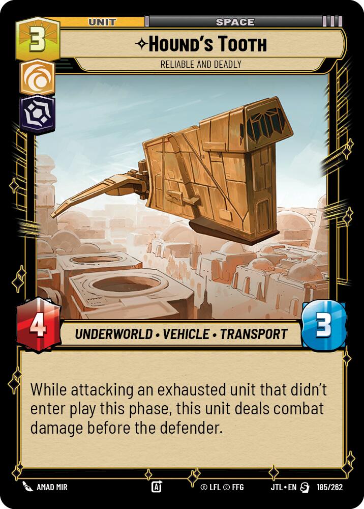 Hound's Tooth - Reliable and Deadly (185/262) (185/257) [Jump to Lightspeed] | Cards and Coasters CA