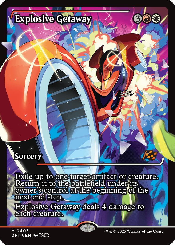 Explosive Getaway (Showcase) (Japanese) [Aetherdrift] | Cards and Coasters CA